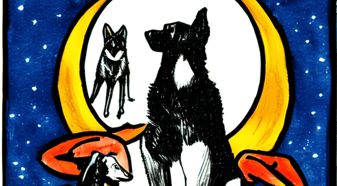 AI-Generated Moon Tarot Card Illustration