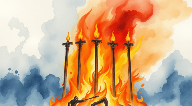 Tarot Encyclopedia – The Five of Wands